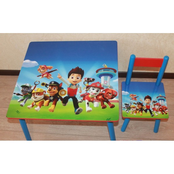 Дитячий столик зі стільчиками DisneyToys "Щенячий патруль" (60*60 см), Україна
